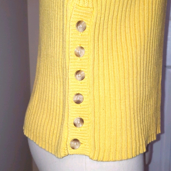 Pierre Carden yellow 💛 cable knitted sweater - Picture 3 of 5
